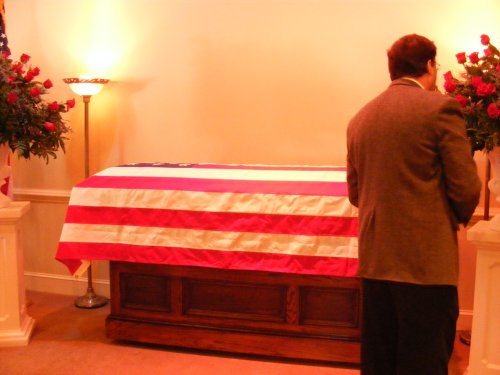 Casket of the late Judge Whit Lafont